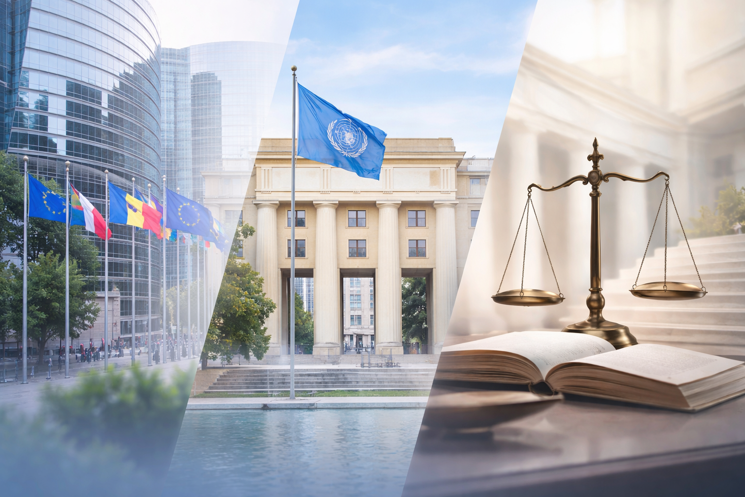 Global institutions and justice symbolism